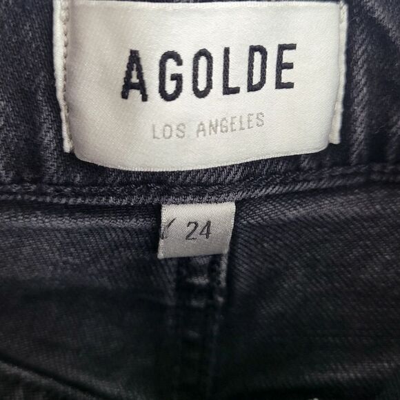 Agolde Black Pinch Waist Jeans Size 24 - Picture 11 of 12